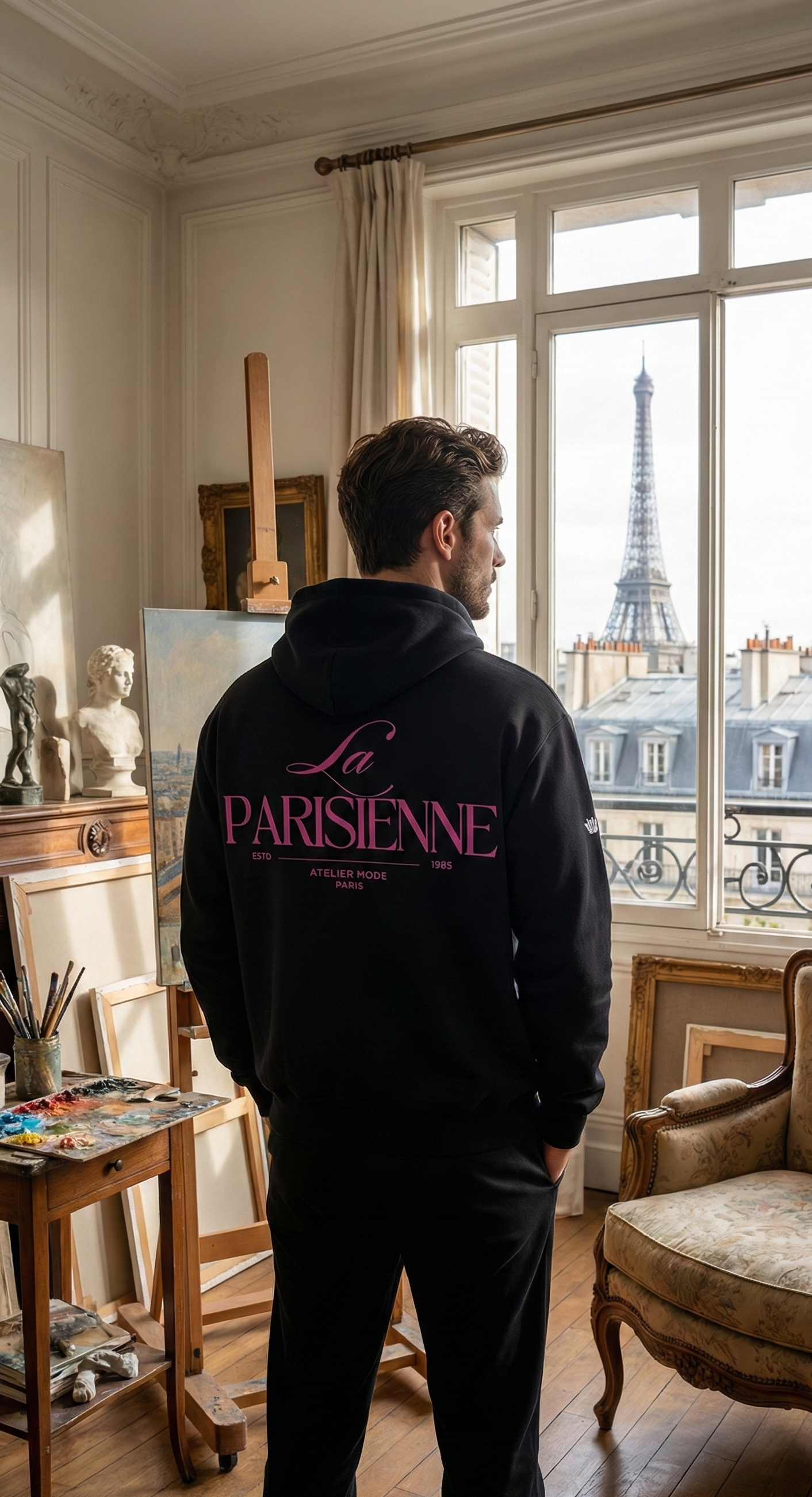 Parisienne Hoodie Paris print