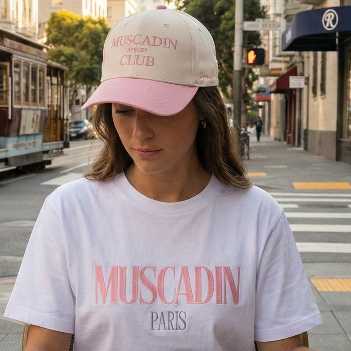 Muscadin White Pink Tee