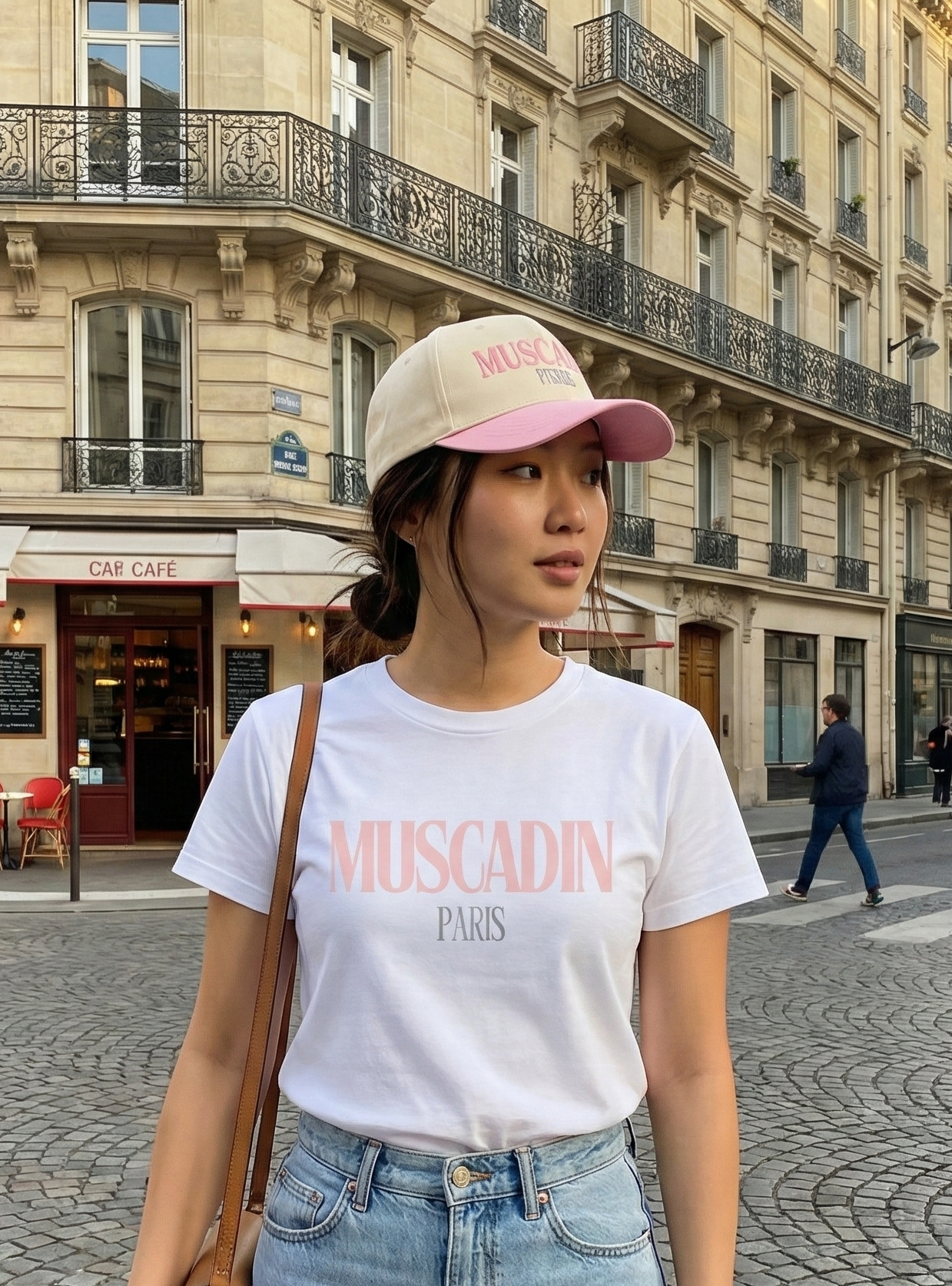 Muscadin White Pink Tee